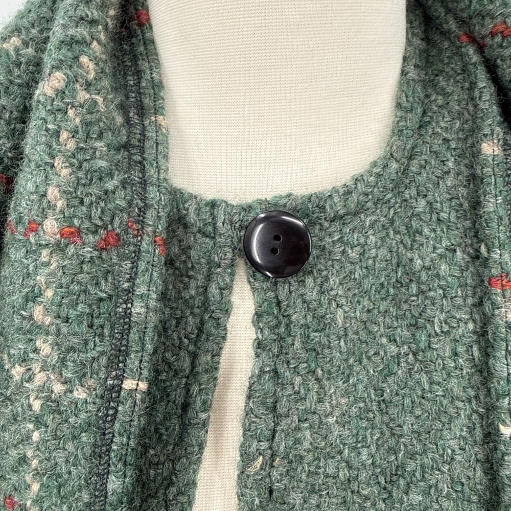 Blarney Woolen Mills Womens Green Wool Blend Scarf Poncho Made In Ireland NEW - Picture 4 of 9